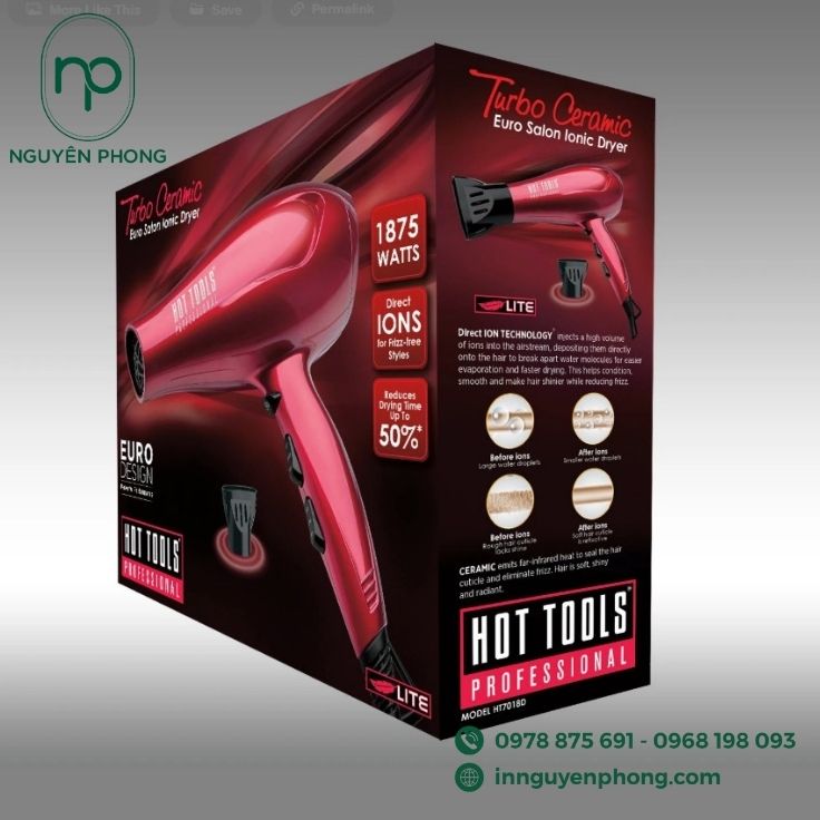 Mẫu hộp carton đựng máy sấy đặc biệt 